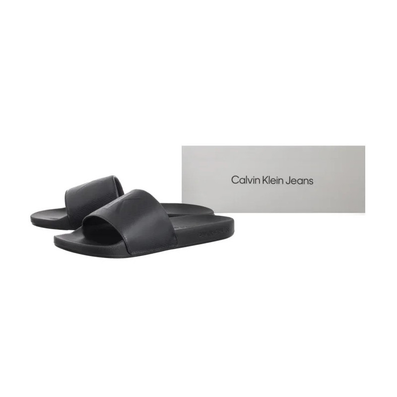 Calvin Klein Slide Aop Print Triple Black YM0YM01269 0GJ (CK650-a) sussid