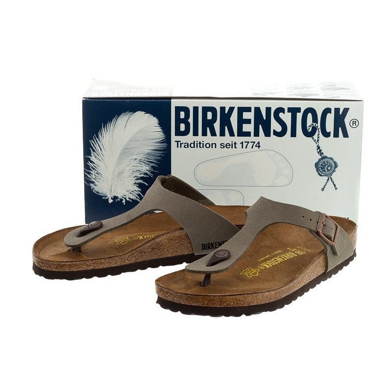 Birkenstock Gizeh BS Nubuk Stone 043391 (BK29-a) kingad