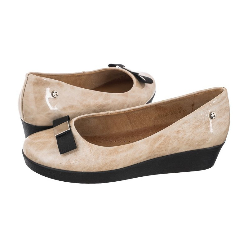 Maciejka Beżowe Lakierowane 01942-04/00-5 (MA78-e) baleriinid