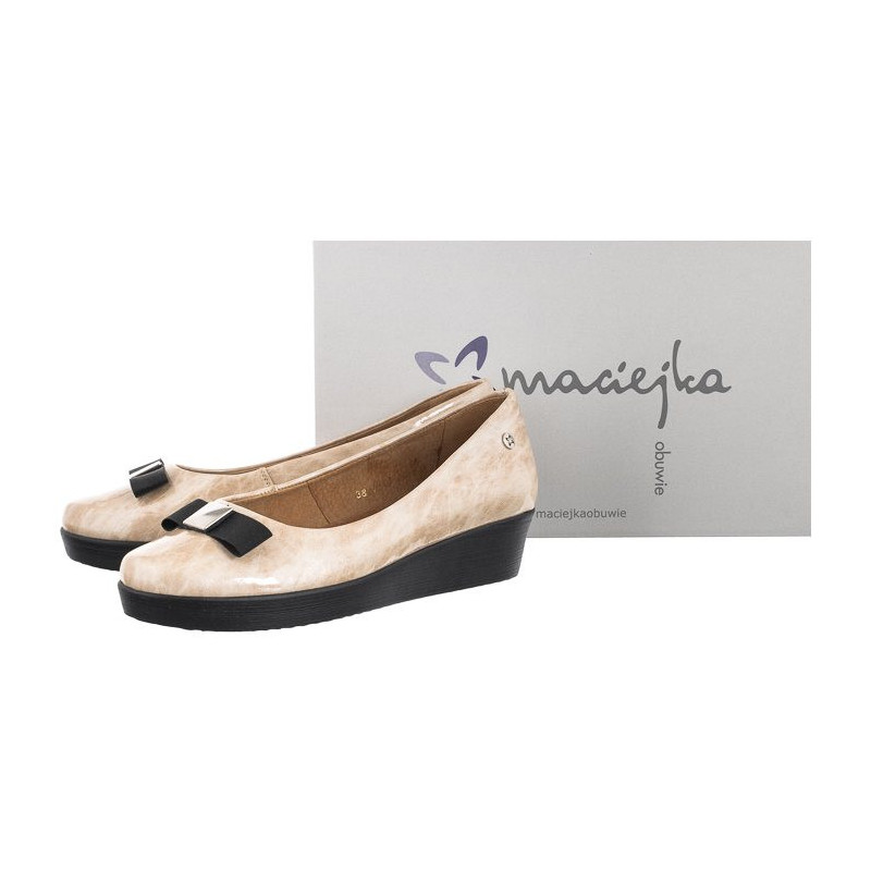 Maciejka Beżowe Lakierowane 01942-04/00-5 (MA78-e) baleriinid