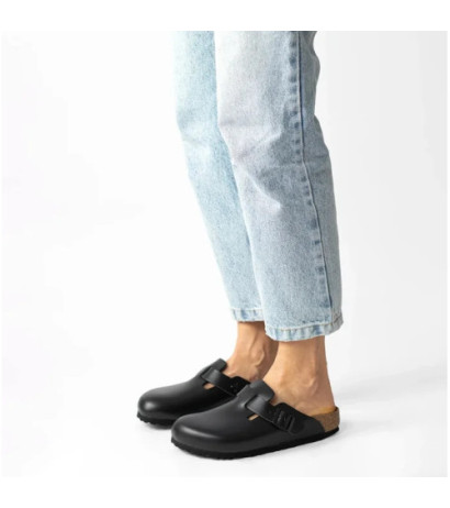 Birkenstock Boston Czarne 0060193 (BK53-a) Naiste kingad/klappide klapid