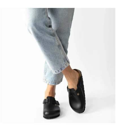 Birkenstock Boston Czarne 0060193 (BK53-a) Naiste kingad/klappide klapid