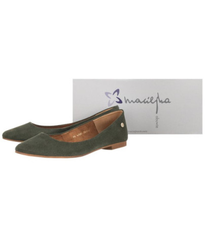Maciejka Zielone/Oliwkowe 04100-45/00-8 (MA458-f) baleriinid