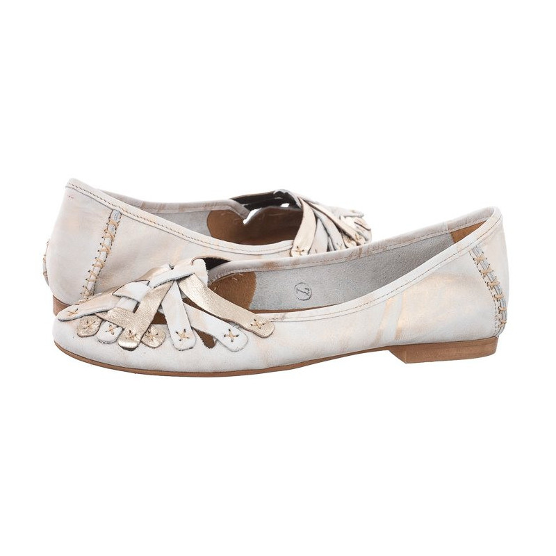 Maciejka Beżowe/Złote 01358-22/00-0 (MA563-k) baleriinid