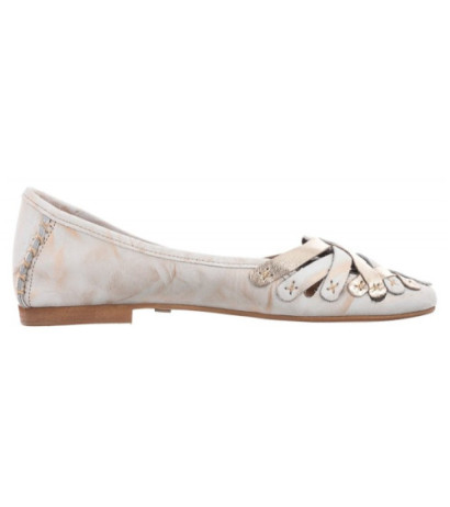 Maciejka Beżowe/Złote 01358-22/00-0 (MA563-k) baleriinid