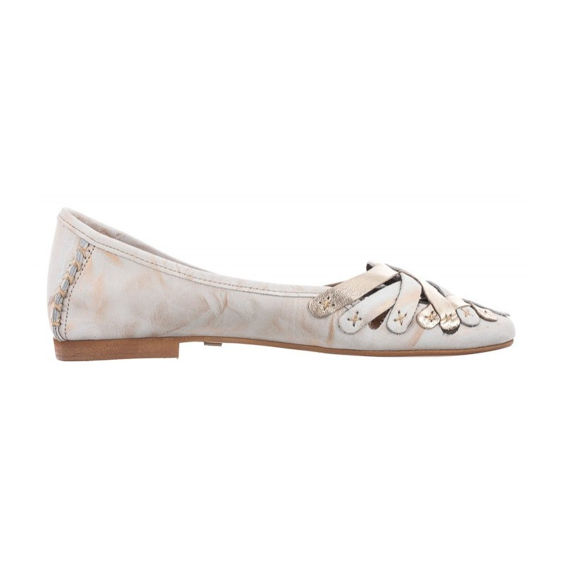 Maciejka Beżowe/Złote 01358-22/00-0 (MA563-k) baleriinid