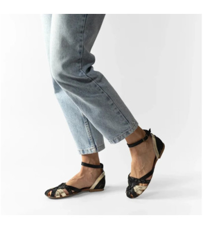 Maciejka Czarne/Złote 01924-46/00-5 (MA600-e) sandaalid