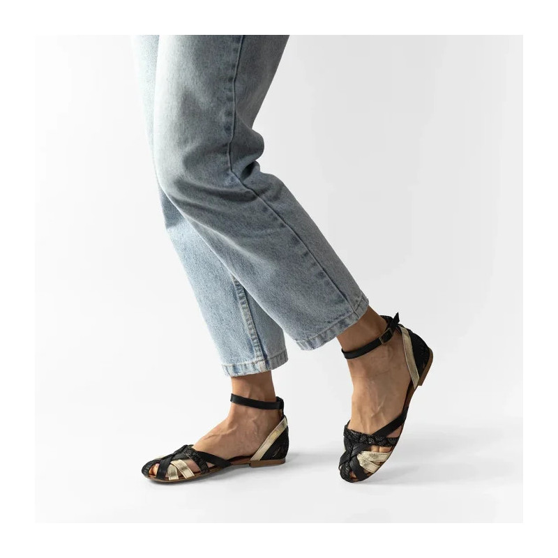 Maciejka Czarne/Złote 01924-46/00-5 (MA600-e) sandaalid