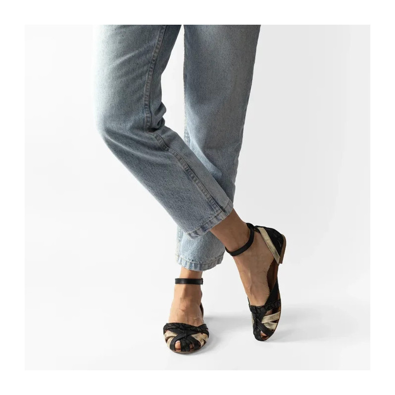 Maciejka Czarne/Złote 01924-46/00-5 (MA600-e) sandaalid