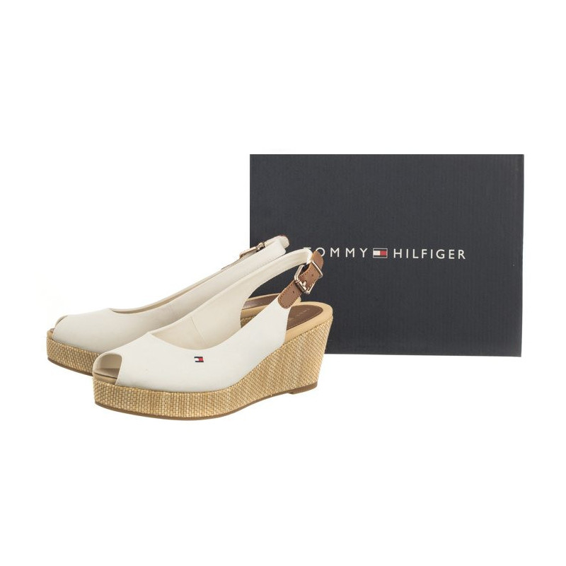 Tommy Hilfiger Iconic Elba Sling Back Wedge FW0FW04788 YBL Ecru (TH122-f) kingad