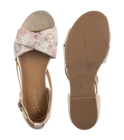 Maciejka Beżowe w Kwiatki 04614-22/00-5 (MA732-g) sandaalid