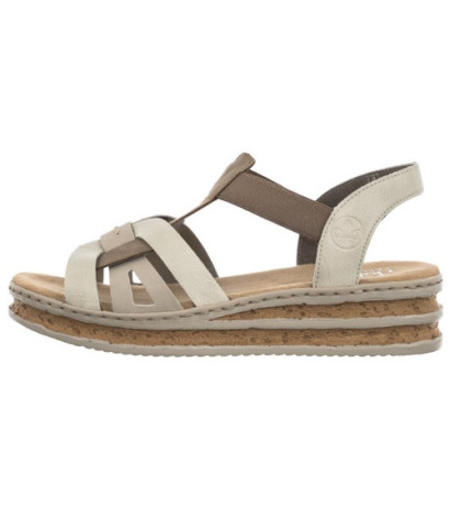 Rieker Beżowe 62918-22 Beige Combination (RI30-b) kingad