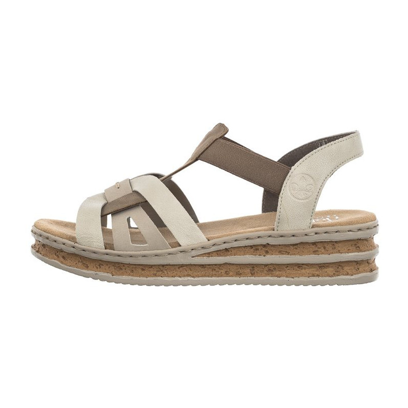 Rieker Beżowe 62918-22 Beige Combination (RI30-b) kingad