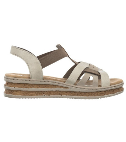 Rieker Beżowe 62918-22 Beige Combination (RI30-b) kingad