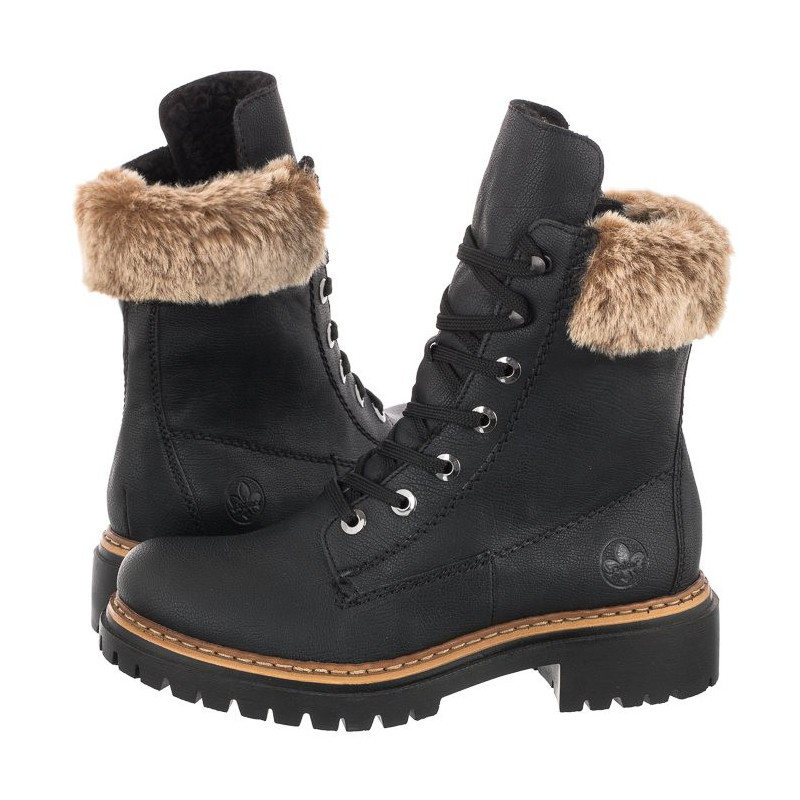 Rieker Czarne 72630-00 (RI68-a) kingad