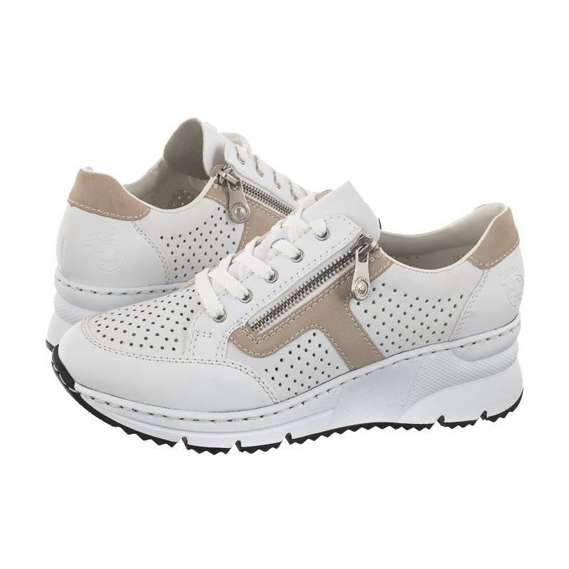 Rieker Białe/Beżowe N6304-80 (RI77-a) spordijalatsid