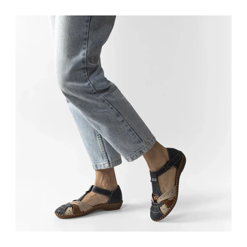 Rieker Granatowe M1655-14 (RI80-a) sandaalid