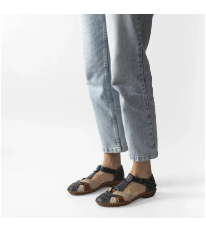 Rieker Granatowe M1655-14 (RI80-a) sandaalid