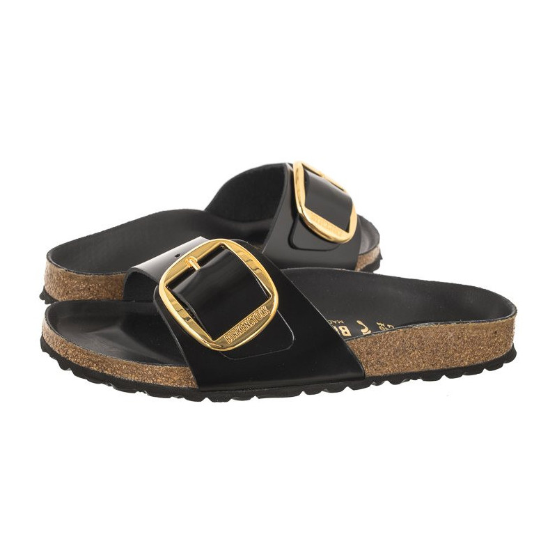 Birkenstock Madrid Big Buckle High-Shine Black 1022650 (BK238-a) Naiste kingad/klappide klapid