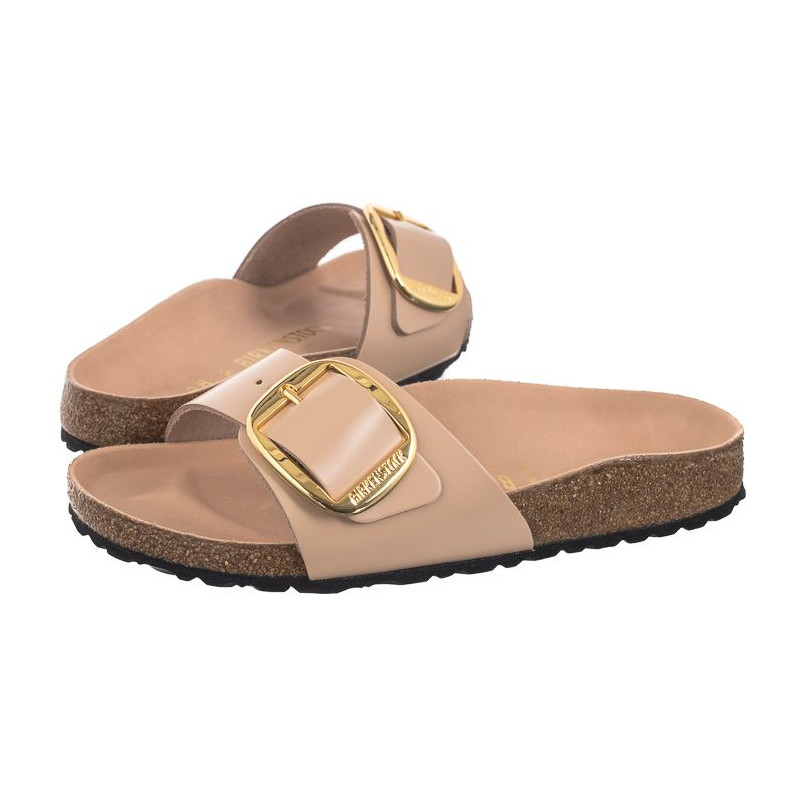 Birkenstock Madrid Big Buckle High-Shine New Beige 1026496 (BK238-b) Naiste kingad/klappide klapid