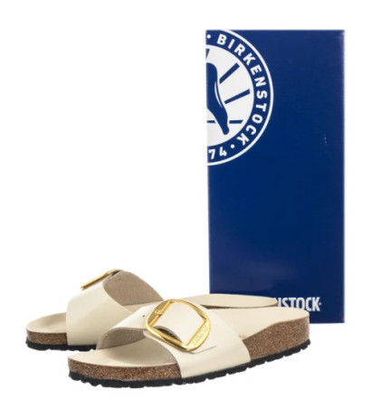 Birkenstock Madrid Big Buckle High-Shine Ecru 1025298 (BK238-g) Naiste kingad/klappide klapid
