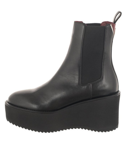 Tommy Hilfiger Elevated Wedge Bootie Black FW0FW07857 BDS (TH861-a) saapad