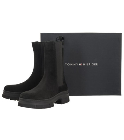 Tommy Hilfiger Essential Suede Chelsea Boot Black FW0FW07489 BDS (TH906-a) kingad