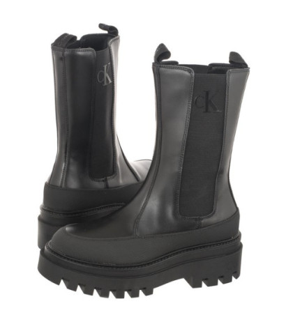Calvin Klein Flatform Chelsea Boot Lth Wn Triple Black YW0YW01111 0GT (CK386-a) kingad