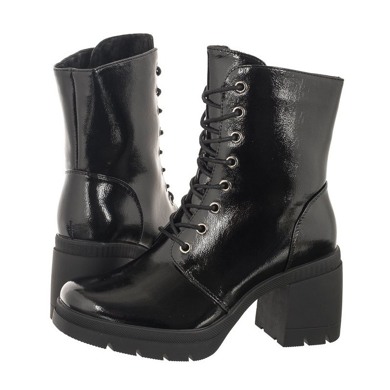 Sergio Leone Czarne Lakierowane BT 208 (SL497-a) kingad