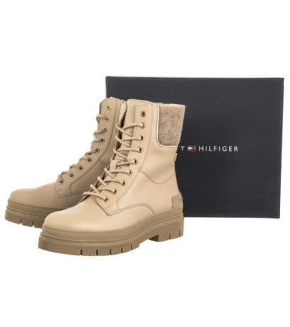 Tommy Hilfiger Feminine Felt Lace Up Bootie Merino FW0FW07500 ABO (TH928-a) kingad