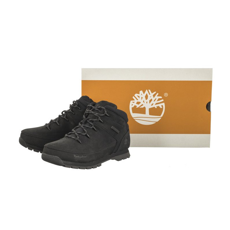 Timberland Euro Sprint Mid HIker Black Nubuck 0A2DP7 001 (TI132-a) kingad