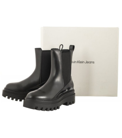 Calvin Klein Chunky Boot Chelsea Lth Mg Sat Triple Black YW0YW01286 0GT (CK413-b) kingad