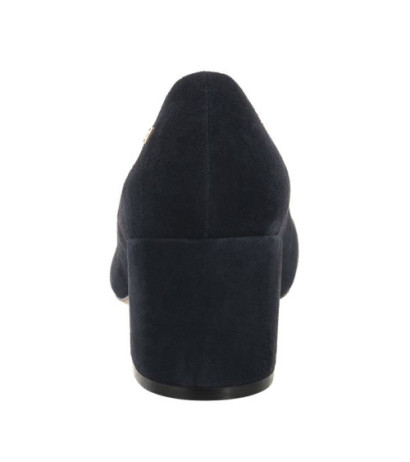 Tommy Hilfiger TH Suede Mid Heel Block Pump Space Blue FW0FW07717 DW6 (TH1027-a) kingad