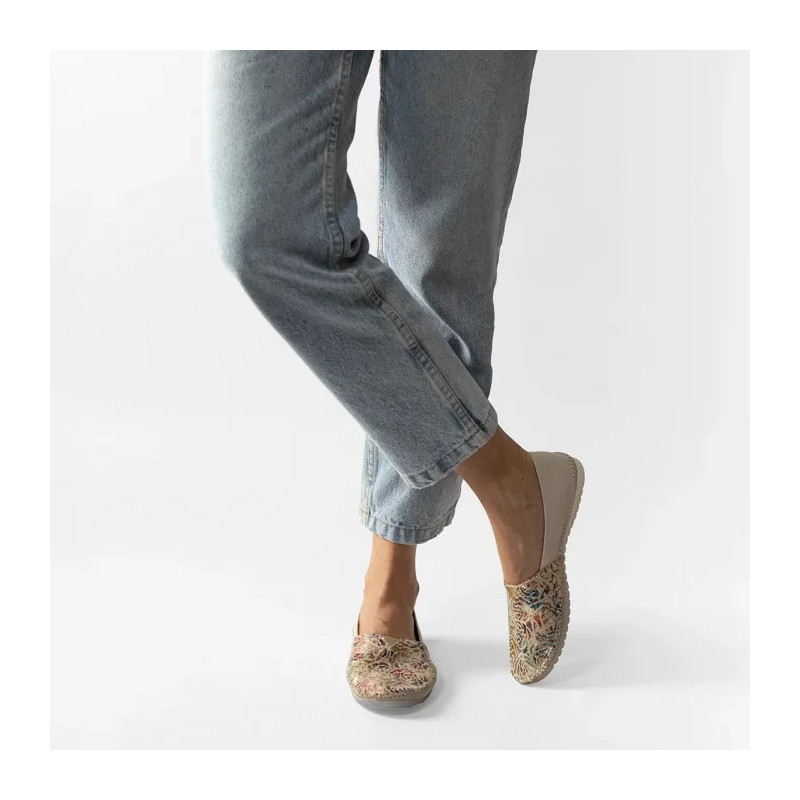 Maciejka Beżowe/Kwiaty 1930B-04/00-0 (MA1175-a) baleriinid