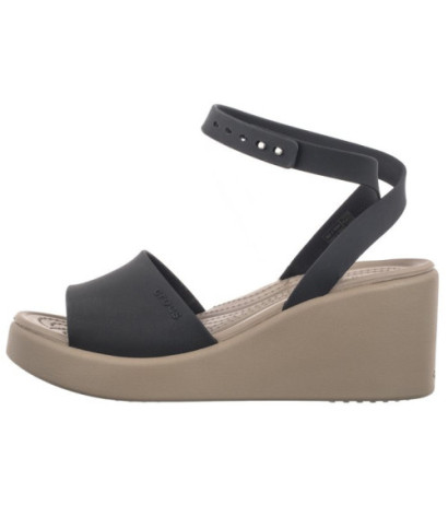 Crocs Brooklyn Ankle Strap Wedge Black/Mushroom 209406-07H (CR303-a) kingad