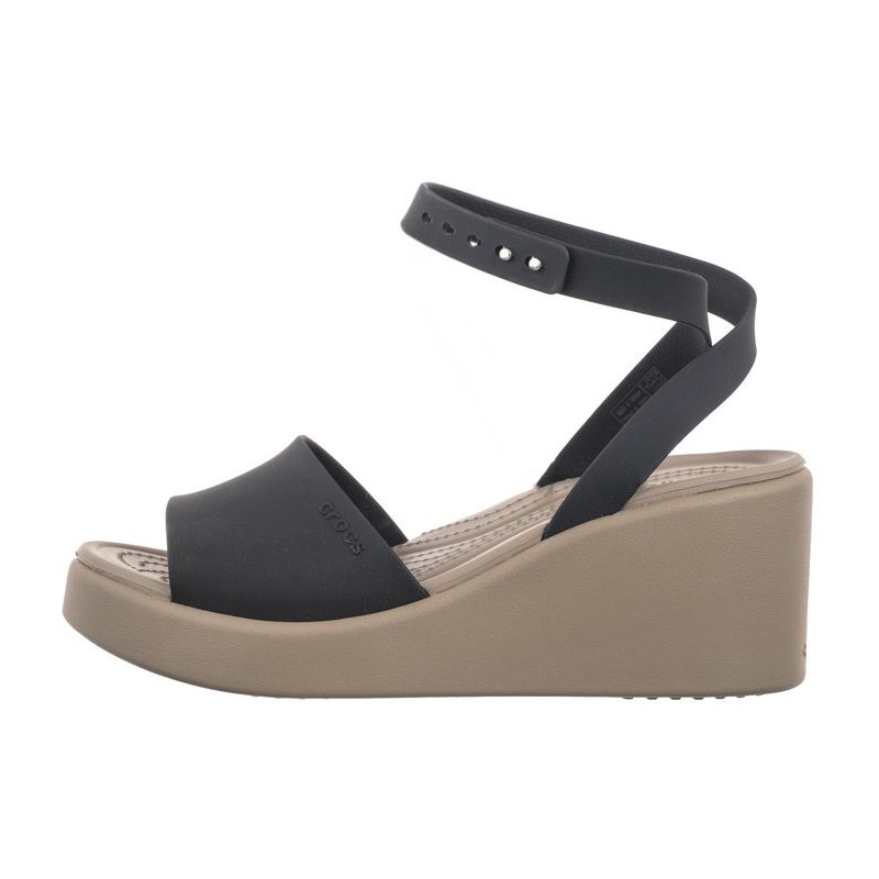 Crocs Brooklyn Ankle Strap Wedge Black/Mushroom 209406-07H (CR303-a) kingad