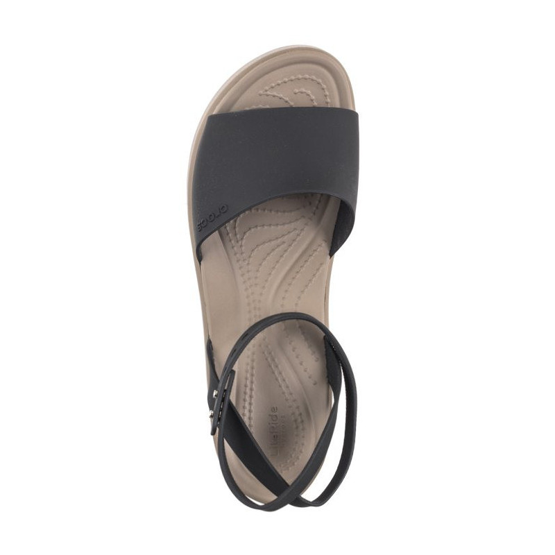 Crocs Brooklyn Ankle Strap Wedge Black/Mushroom 209406-07H (CR303-a) kingad