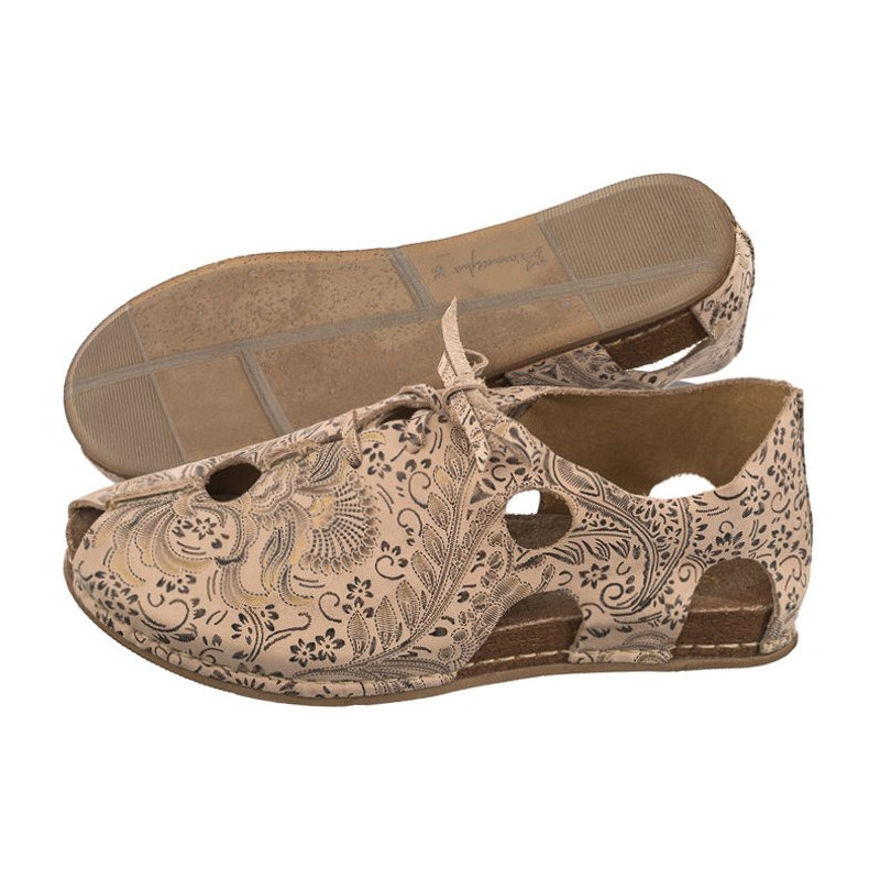 Maciejka Beżowe/Złote 06431-02/00-6 (MA1178-c) sandaalid