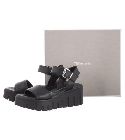 Tamaris Czarne 1-28712-42 003 Black Leather (TM481-a) kingad