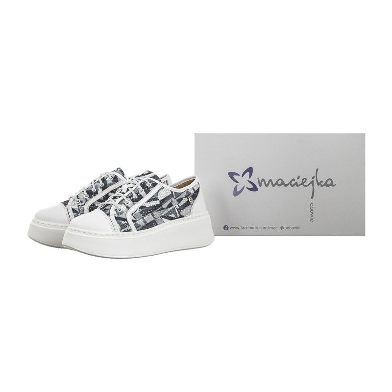 Maciejka Białe/Popielate 06479-11/00-7  (MA1198-a) kingad