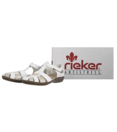 Rieker Białe 45869-81 White Combination (RI165-b) sandaalid