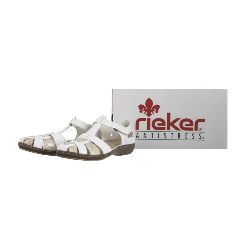 Rieker Białe 45869-81 White Combination (RI165-b) sandaalid