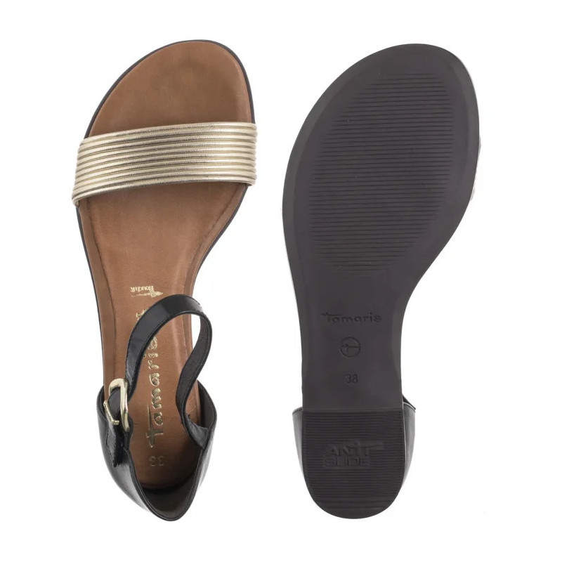 Tamaris Czarne/Złote 1-28110-42 098 Black Comb (TM488-b) sandaalid