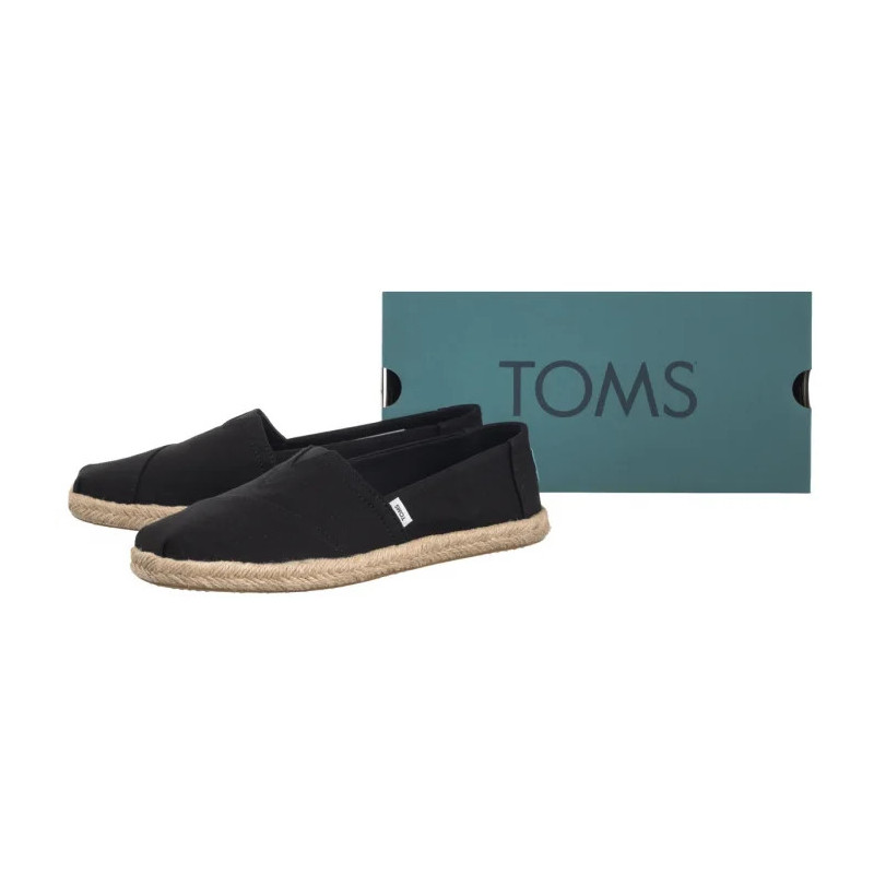 Toms Alpargata Rope Black Recycled Cotton Slubby Woven 10019670 (TS45-b) kingad