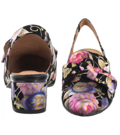 Maciejka Czarne w Kwiaty N6539-43/00-1 (MA1206-d) kingad