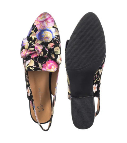 Maciejka Czarne w Kwiaty N6539-43/00-1 (MA1206-d) kingad