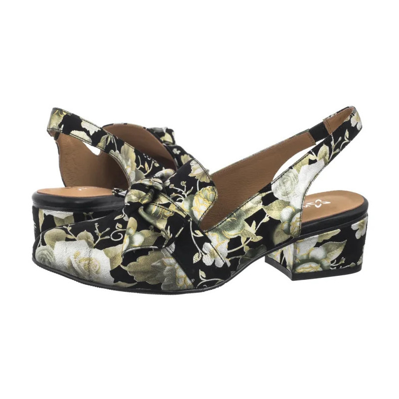 Maciejka Czarne w Kwiaty Złote N6539-44/00-1 (MA1206-e) kingad