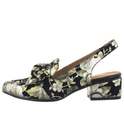 Maciejka Czarne w Kwiaty Złote N6539-44/00-1 (MA1206-e) kingad