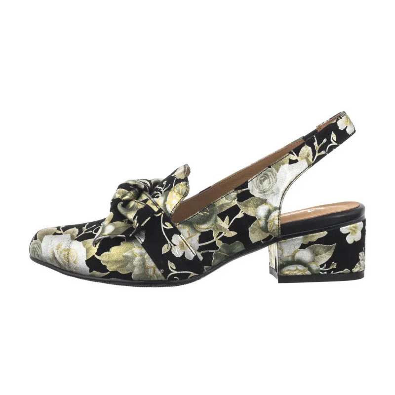 Maciejka Czarne w Kwiaty Złote N6539-44/00-1 (MA1206-e) kingad