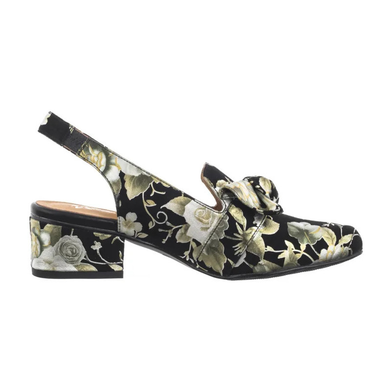 Maciejka Czarne w Kwiaty Złote N6539-44/00-1 (MA1206-e) kingad